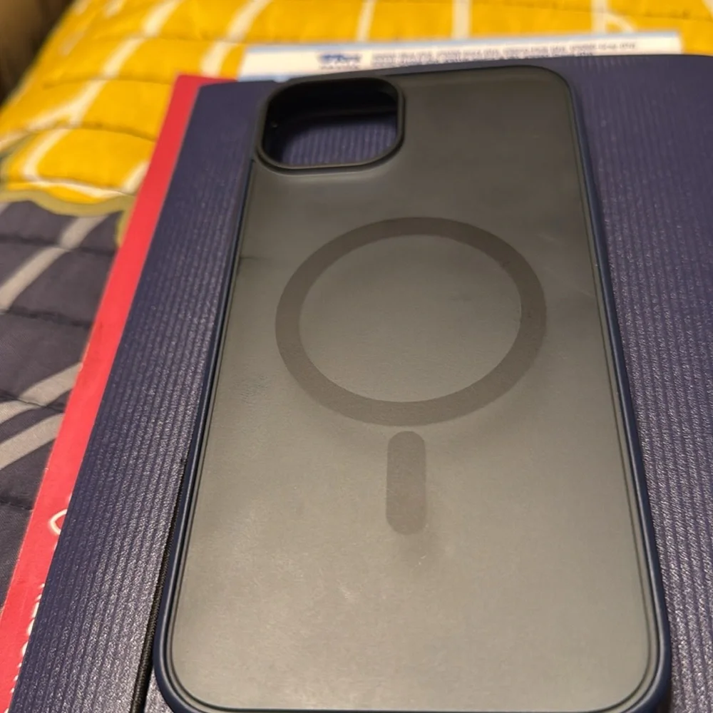 Black and blue iPhone 16 plus case